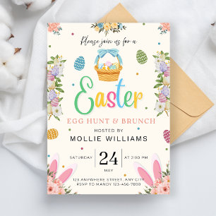 Easter egg hunt and brunch invitation inc. digital