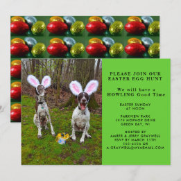 Easter Egg Hunt and Party Dogs Invitation