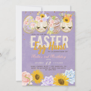 Easter Egg Hunt Birthday Invitation