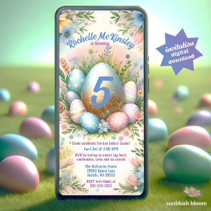 Easter Egg Hunt Birthday Party Digital Invitation