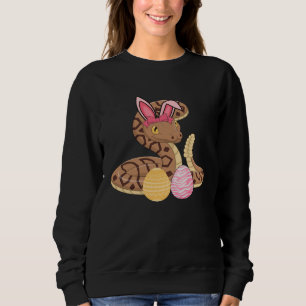 Easter Egg Hunt Bunny Ear Ball Python Easter Day 2 Sweatshirt