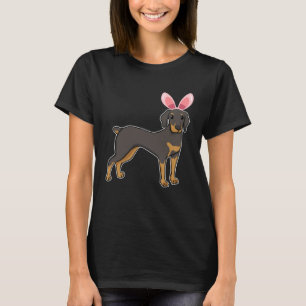 Easter Egg Hunt Bunny Ear Doberman Easter Day 2023 T-Shirt