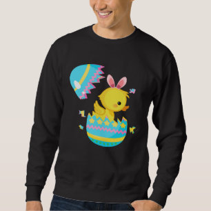 Easter Egg Hunt Bunny Ear Duck Easter Day 2023 Sweatshirt