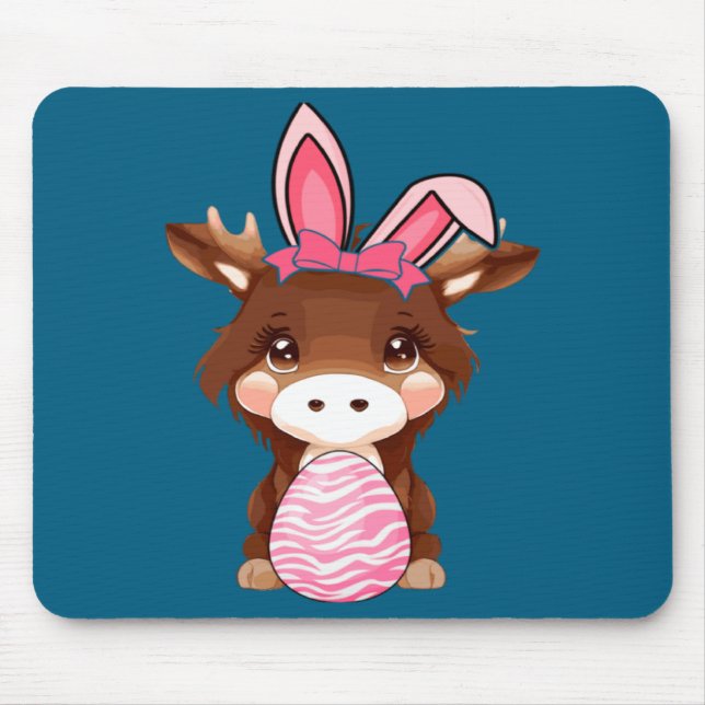 Easter Egg Hunt Bunny Ear Easter Mouse Pad (Front)