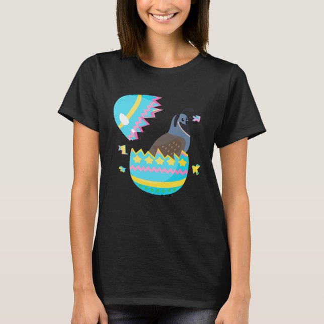 Easter Egg Hunt Bunny Ear Quail Easter Day 2023 T-Shirt (Front)