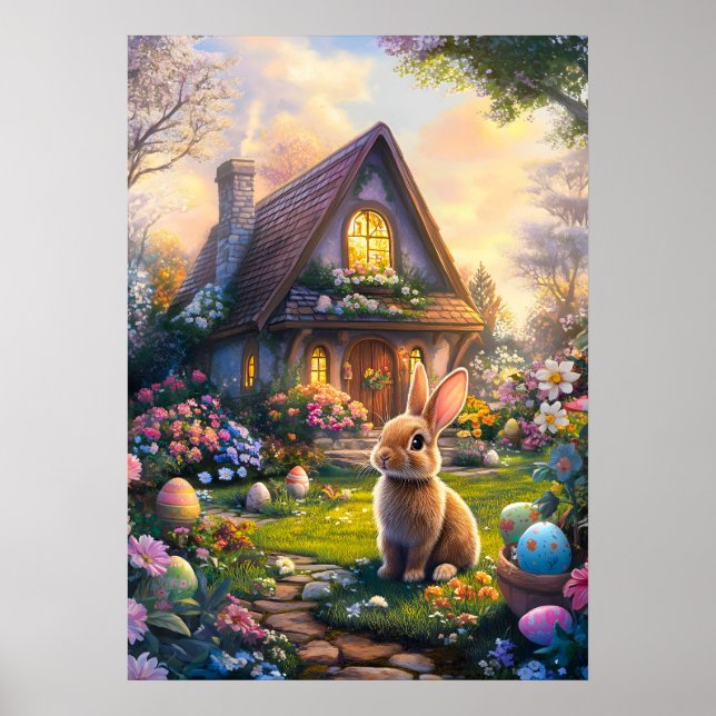 Easter Egg Hunt Bunny Poster (Front)