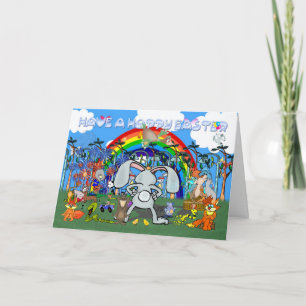 Easter Egg Hunt Card, Interactive fun Holiday Card