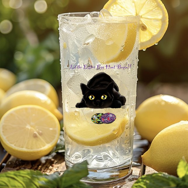Easter Egg Hunt Cat Funny Glass (Creator Uploaded)