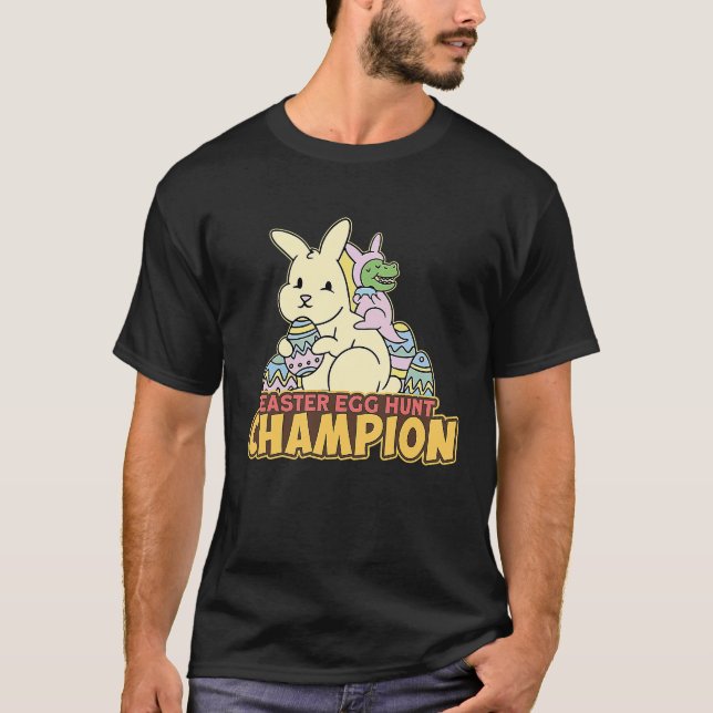 Easter Egg Hunt Champion Bunny Ears Rabbit Celebra T-Shirt (Front)