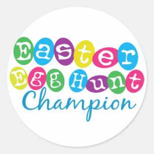 Easter Egg Hunt Champion Classic Round Sticker