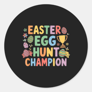 Easter Egg Hunt Champion Funny Easter Bunny Classic Round Sticker