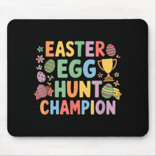 Easter Egg Hunt Champion Funny Easter Bunny Mouse Pad