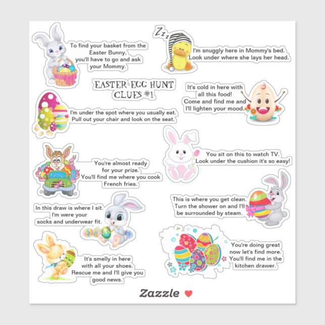 Easter Egg Hunt Clues | Holidays (Sheet)
