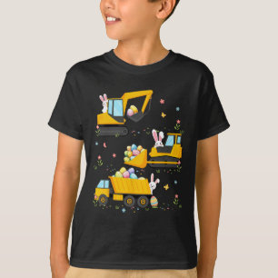 Easter Egg Hunt Construction Trucks Toddler Boys T-Shirt