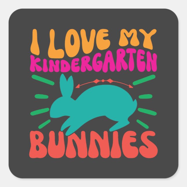 Easter Egg Hunt. Decoration Square Sticker (Front)