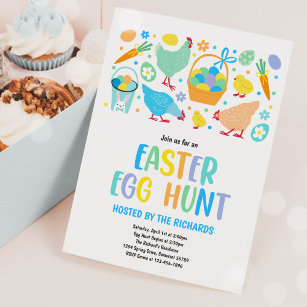 Easter Egg Hunt Easter Egg Event Spring Party Invitation