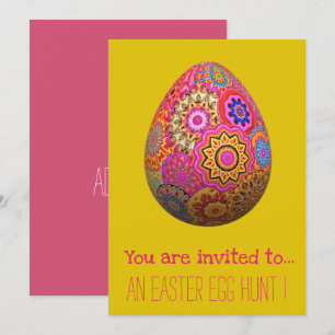 Easter Egg Hunt Easter party girly easter egg Invitation