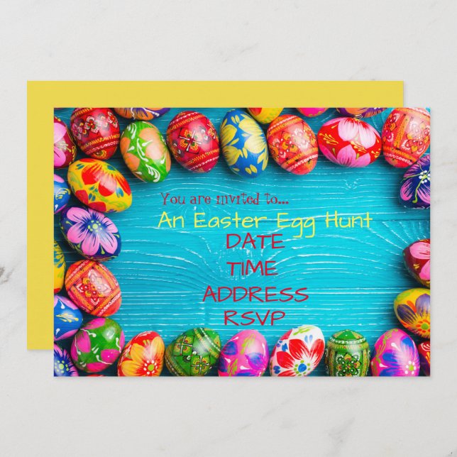 Easter Egg Hunt Easter Party Invitation (Front/Back)