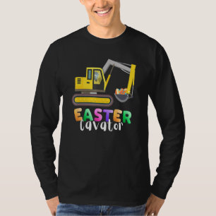 Easter Egg Hunt  EggsCavator Bunny Driving Tractor T-Shirt