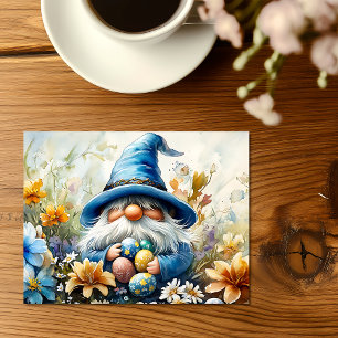 Easter Egg Hunt Gnome Holiday Postcard