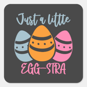 Easter Egg Hunt. Hare Square Sticker