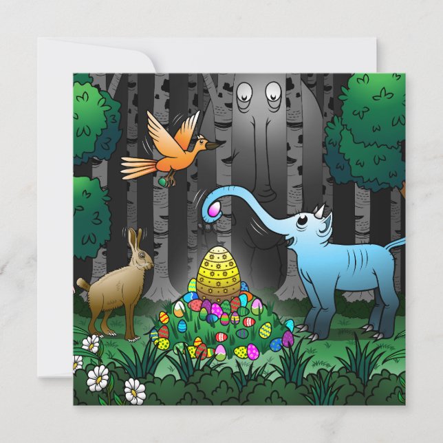 Easter Egg Hunt Holiday Card (Front)