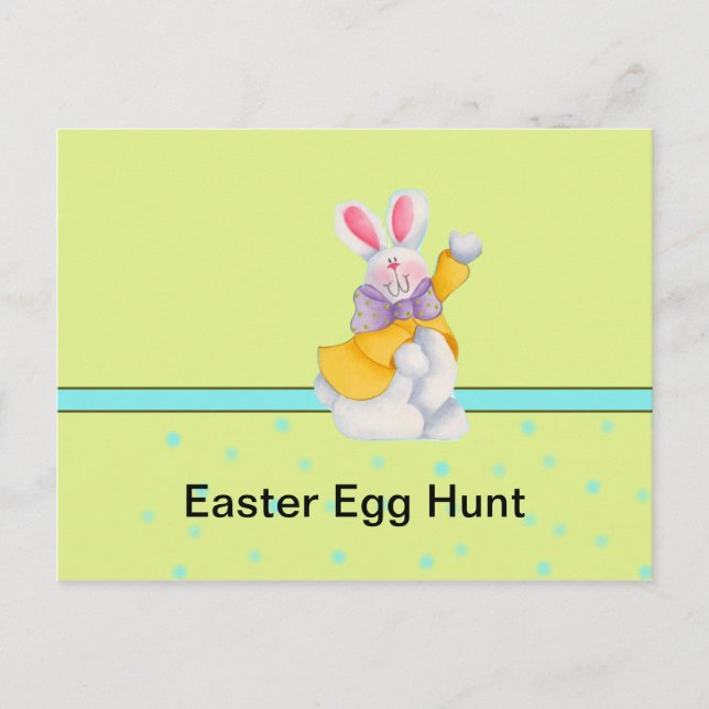 EASTER EGG HUNT INVITATION POSTCARD (Front)