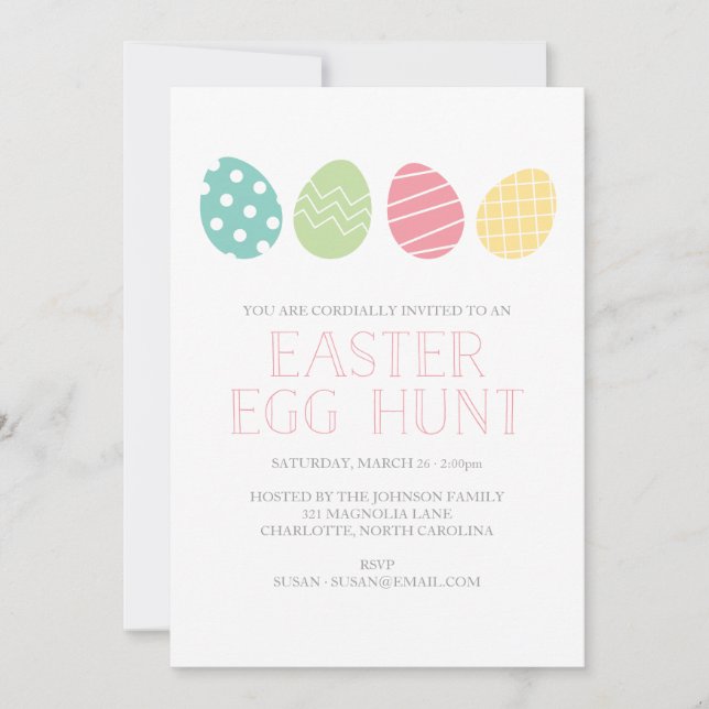 Easter Egg Hunt Party Invitation (Front)