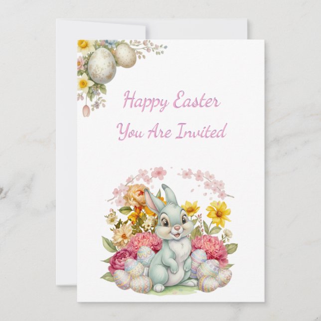 Easter egg hunt party invitation (Front)