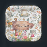 Easter Egg Hunt Party with Family Name Paper Plate<br><div class="desc">Make your Easter celebration extra special with these personalized paper plates featuring beautifully decorated watercolor Easter eggs. Designed with a soft pastel palette and elegant spring style, these plates can be customized with your family name, creating a warm and memorable touch for your gathering. Perfect for Easter egg hunts, brunch...</div>