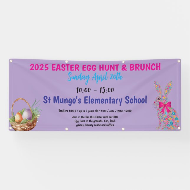 Easter Egg Hunt Personalised Banner (Horizontal)