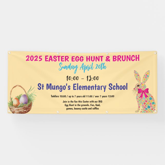 Easter Egg Hunt Personalised Banner (Horizontal)