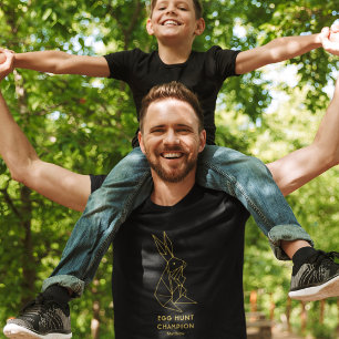 Easter Egg Hunt Personalized Minimalistic Black T-Shirt