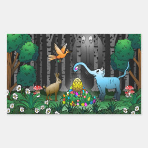 Easter Egg Hunt Rectangular Sticker