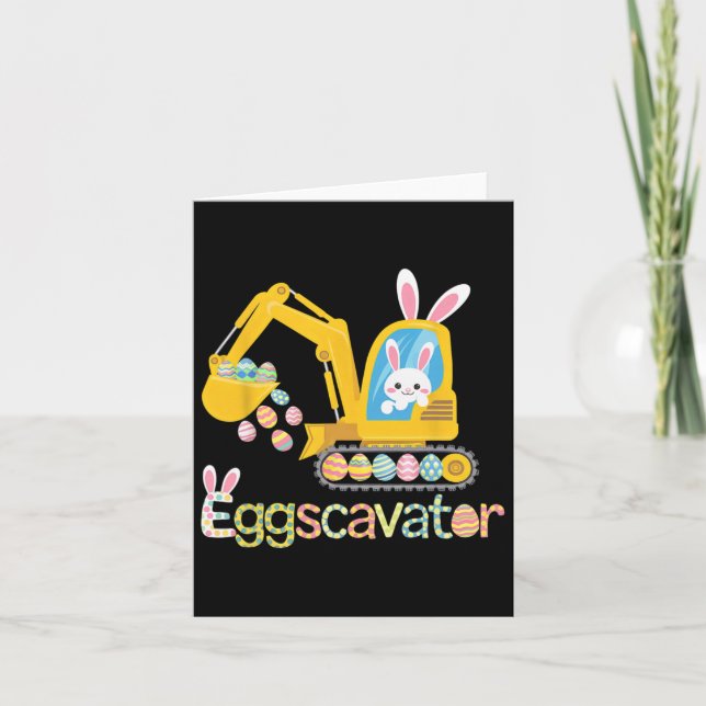 Easter Egg Hunt Shirt For Kids S Funny Eggscavator Card (Front)