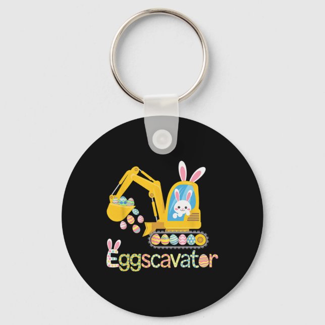 Easter Egg Hunt Shirt For Kids S Funny Eggscavator Key Ring (Front)