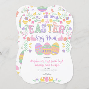 Easter egg hunt, Spring, Bunny, Easter Party Invitation