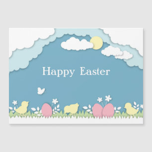 Easter egg hunt, spring holidays papercut nature