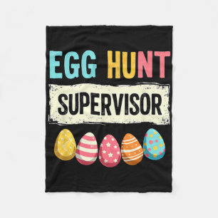 Easter Egg Hunt Supervisor 2  Fleece Blanket
