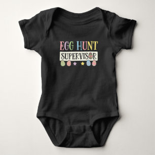 Easter Egg Hunt Supervisor Funny Family Easter Baby Bodysuit