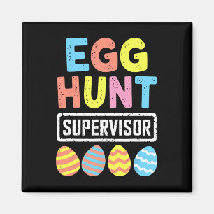 Easter Egg Hunt Supervisor Rabbit Bunny Easter Day Magnet