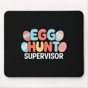 Easter Egg Hunt Supervisor Rabbit Bunny Easter Day Mouse Pad