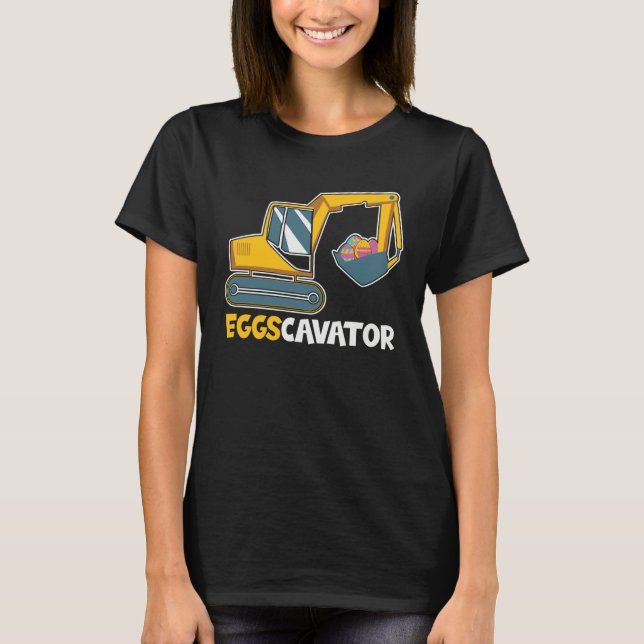 Easter Egg Hunt Toddlers Constructions Trucks T-Shirt (Front)