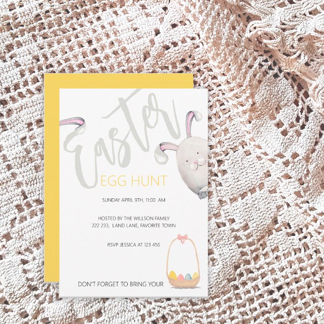 Easter Egg Hunt Watercolor Illustration Invitation (Creator Uploaded)