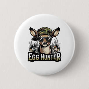 Easter Egg Hunter Camo Funny Hunting Boys Girls Ki 6 Cm Round Badge
