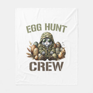 Easter Egg Hunter Crew Camo Hunting Easter Day T-S Fleece Blanket