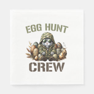 Easter Egg Hunter Crew Camo Hunting Easter Day T-S Napkin