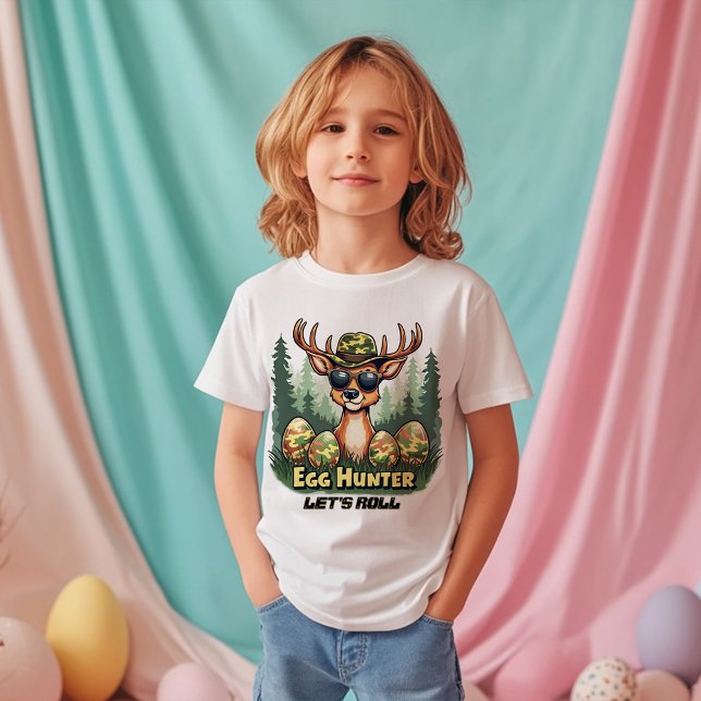 Easter Egg Hunter Let's Roll Camo Deer Toddler T-Shirt (Creator Uploaded)
