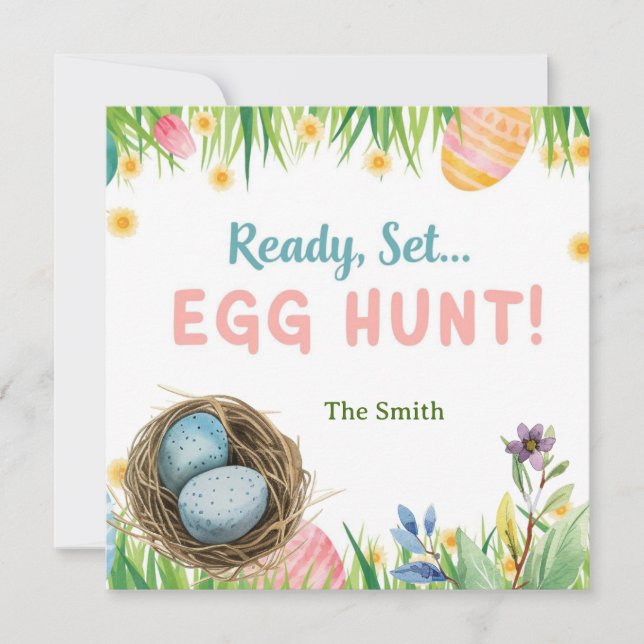 Easter egg hunting invitation (Front)