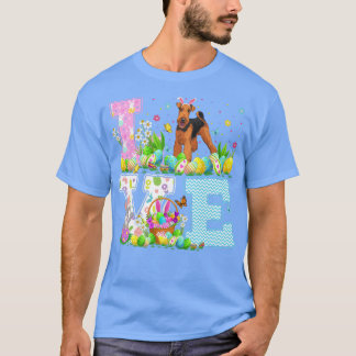 Easter Egg Hunting Love Airedale Terrier Dog Easte T-Shirt